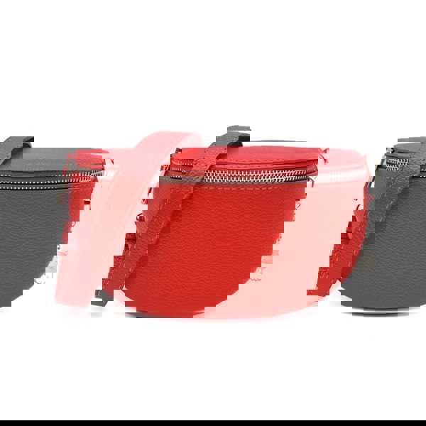 Kitise Italian Real Leather Bum Bag Style Crossbody Bag