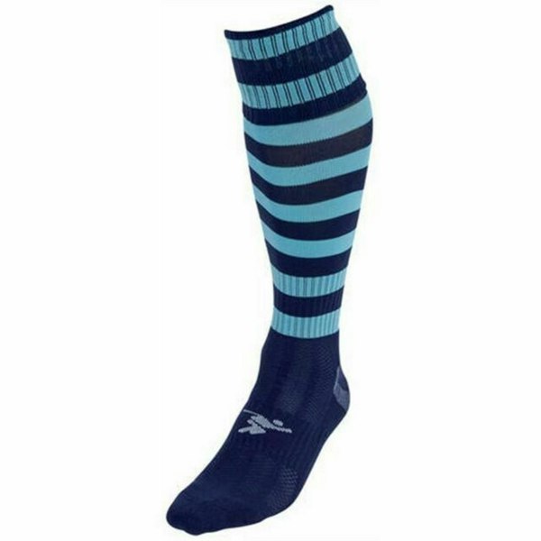 Precision Unisex Adult Pro Hooped Football Socks - Navy/Sky Blue