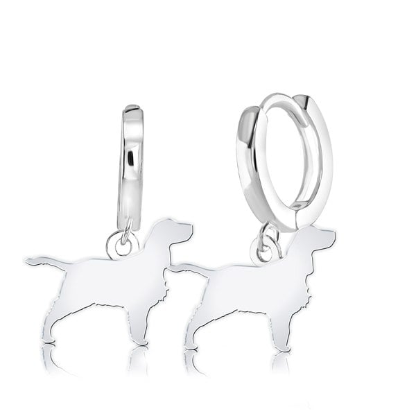 Mylee London English Springer Spaniel Silhouette Silver Earrings