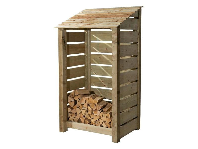 Arbor Garden Solutions Slatted Wooden Log Store W-99cm, H-126cm Or 180cm, D-88cm