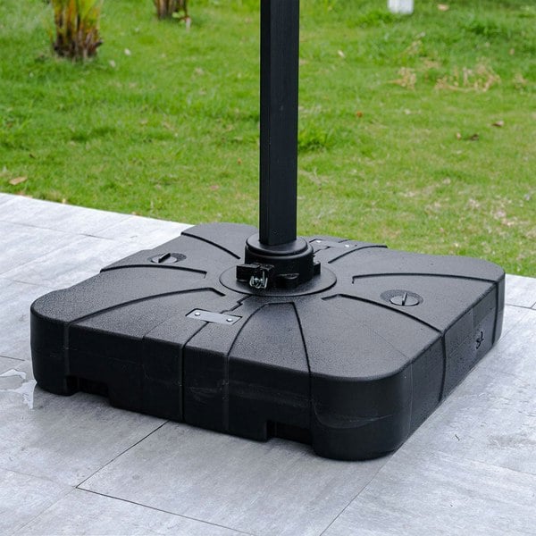 Square Base 3 x 3 m Square Cantilever Parasol Outdoor Hanging Umbrella for Garden and Patio Parasols Living and Home