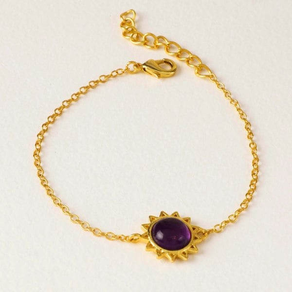 Stellar Elegance - Chakra Bracelet Purple Amethyst - Lila Rasa