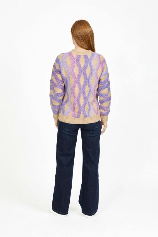 Mudflower Wavy Stitch Knit Jumper