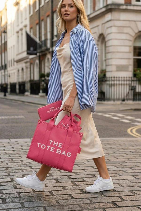 Sophia Tote Bag Set - Pink