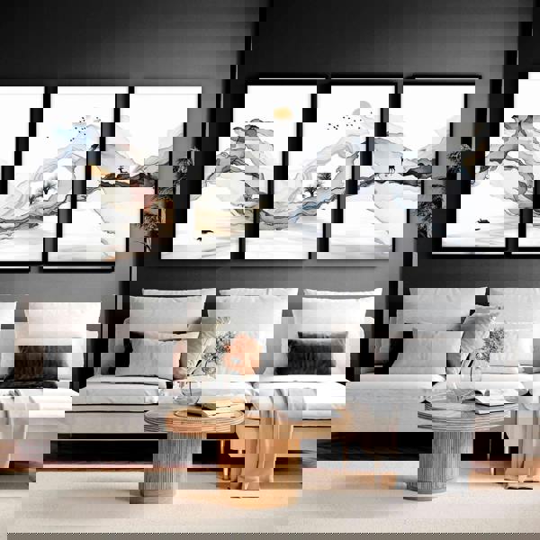 Framed print set of 3 | Landscape wall art for Living room