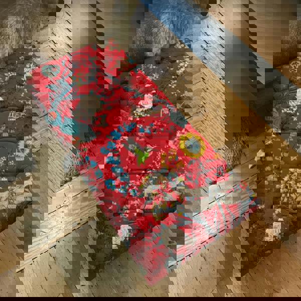 UK crafted rectangular storage bench with buttoned detail