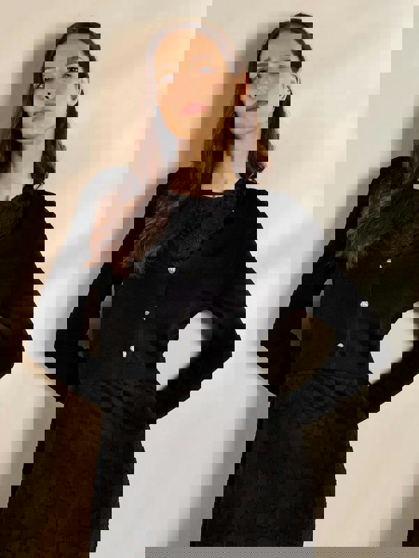 GWD Jewel Cropped Knitted Cardigan