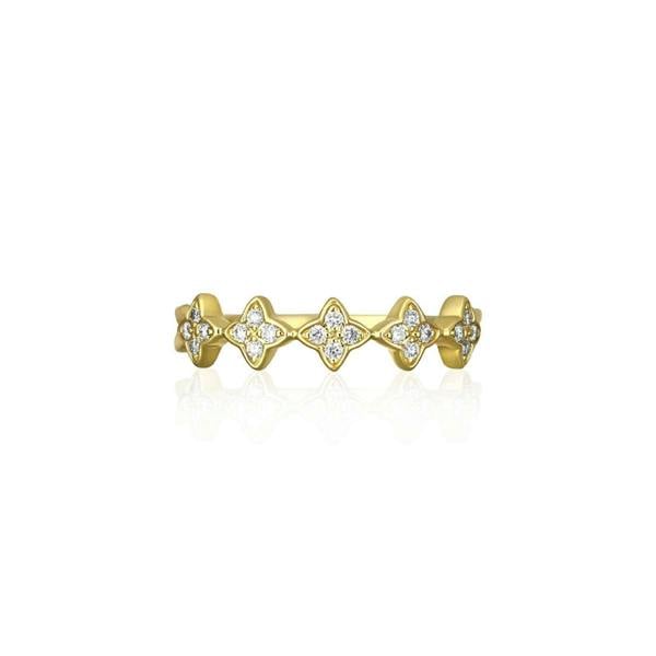 Sarah Layton Quatrefoil Diamond Ring, 0.15ct - 18ct Yellow Gold - DOM378/RA/N