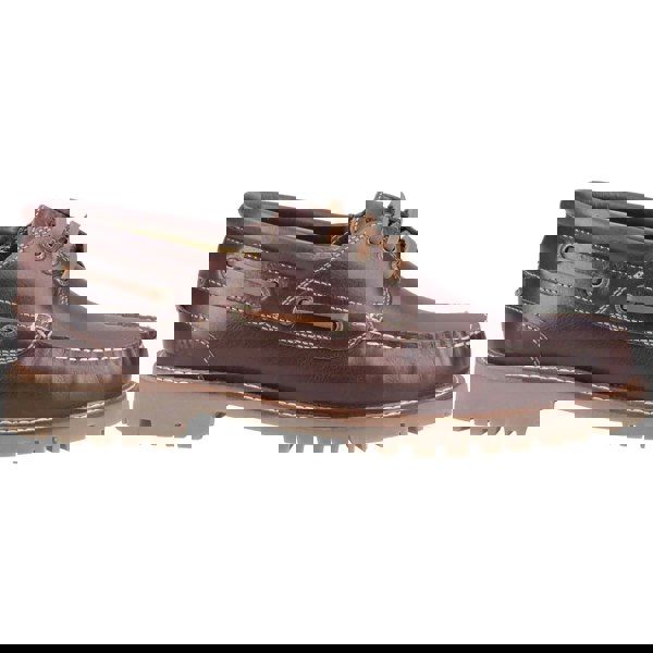 Hush Puppies Weston Leather Men's Brown Boat Shoes