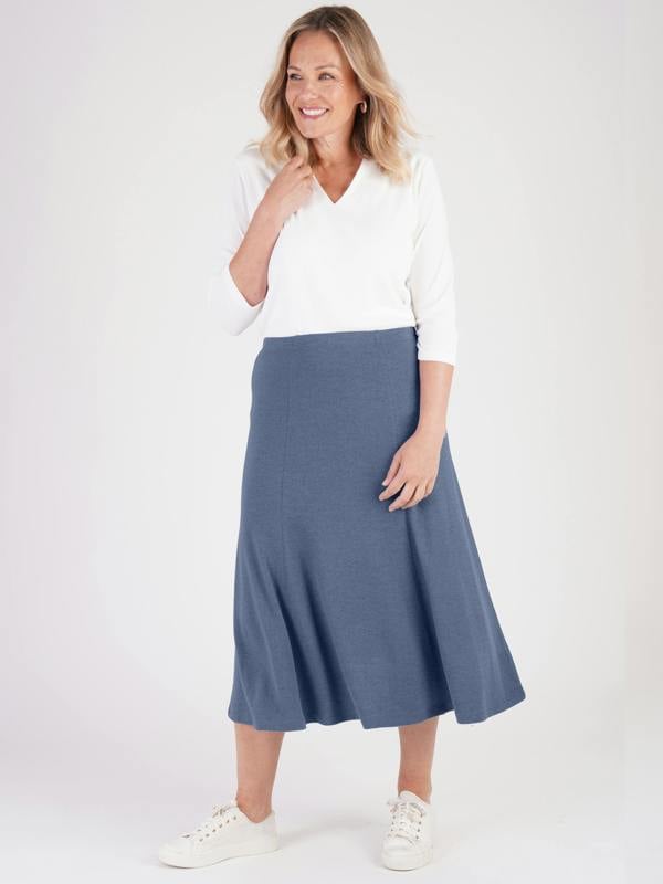 PennyPlain 6 Panel Skirt - Sky