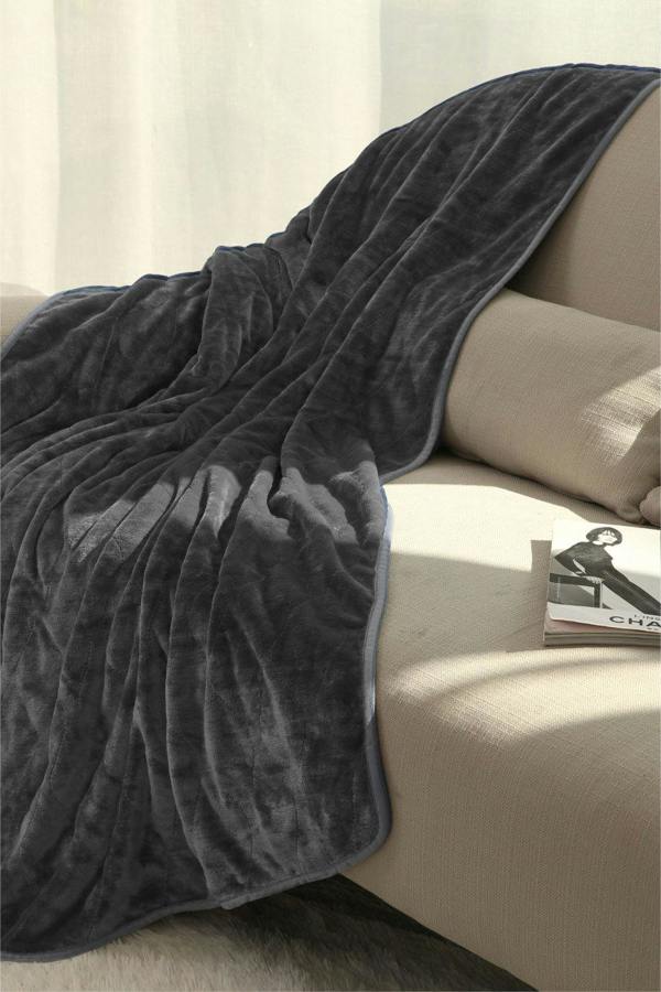 Ezysleep Super Soft Cosy Heated Fleece Throw Blanket With Adjustable Control