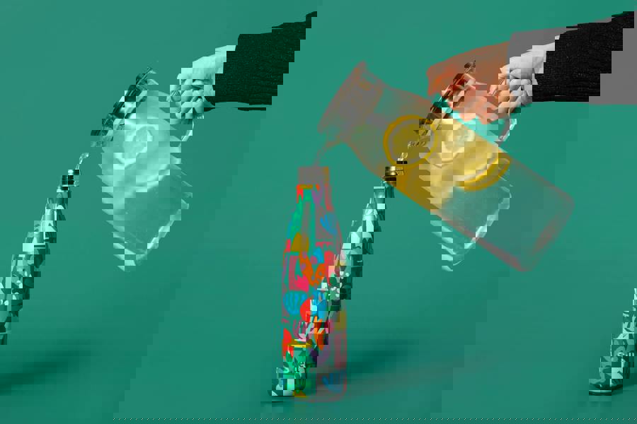 S'well 'Paper Cutouts' Water Bottle, Stainless Steel, Copper, Insulated, 500ml