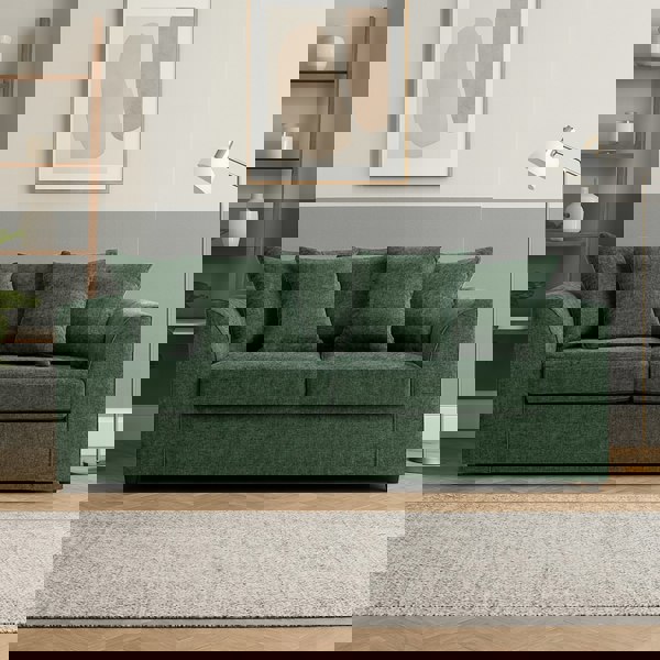 Furnishings For Less Monaco Chenille Fabric 3 Piece Sofa Suite