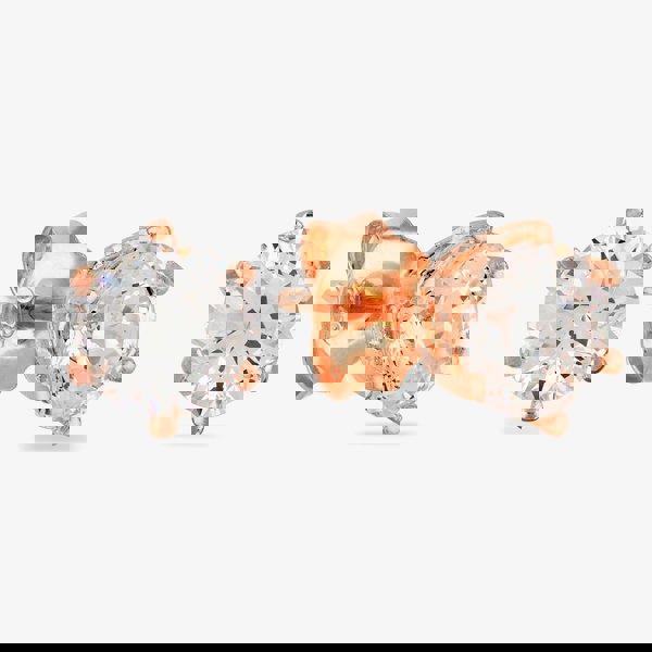 Starbright Rose 6mm Six Claw Cubic Zirconia Stud Earrings E2177(6M) 3A RGP