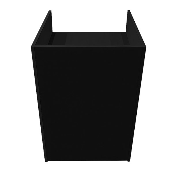 Sleek black shop counter till block TB60 with a modern design, featuring a smooth surface and sturdy construction for retail use
