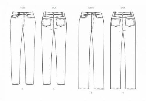 Butterick Sewing Pattern 6912, Trousers for Women, W2 (20W-22W-24W-26W-28W) - Intermediate