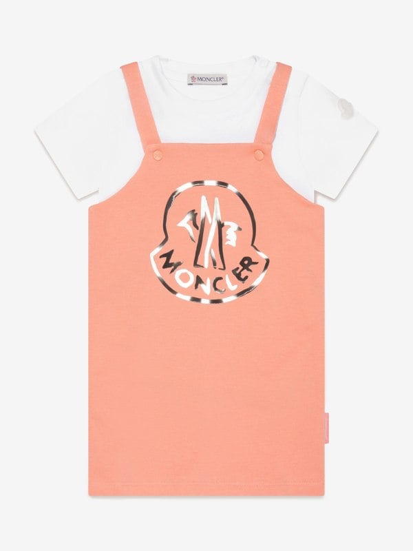 Moncler Enfant Baby Girls T-Shirt And Dress Set in Peach