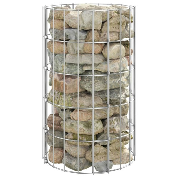 Berkfield Circular Gabion Pole Galvanised Steel �_�”�_30x50 cm