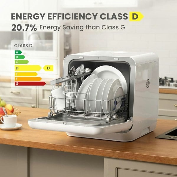 5L Countertop Dishwasher with 6 Wash Programs Living and Home 