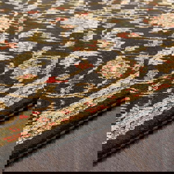 Livabliss Riley-Vintage Black Brown Beige Traditional Boho Rug