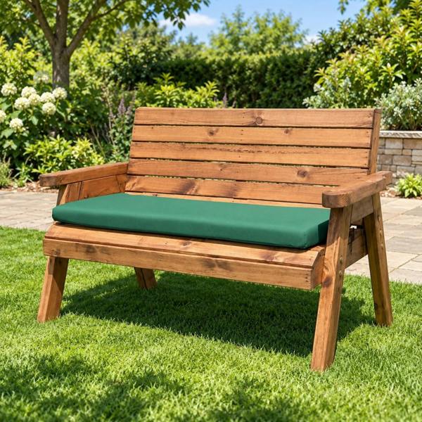 Samuel Alexander Charles Taylor Green Waterproof Three Seater Base Cushion for wooden furniture