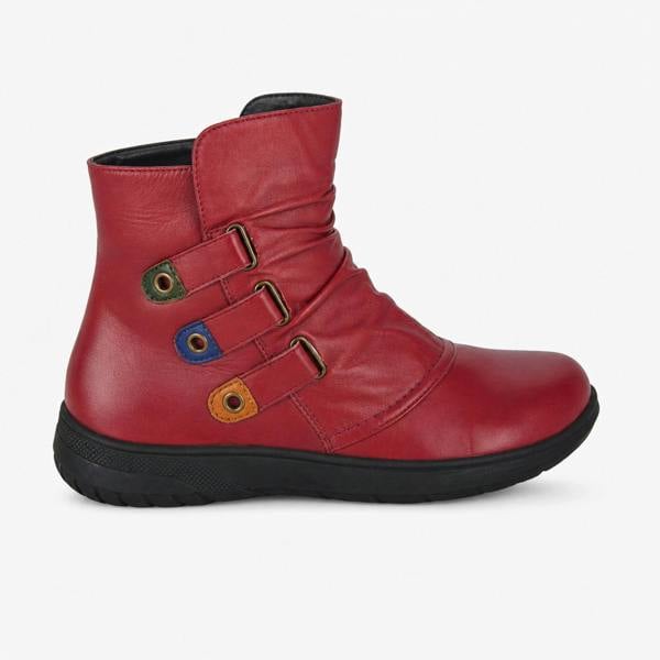 Mod Comfys JOSIE Ankle Boots   in  Red