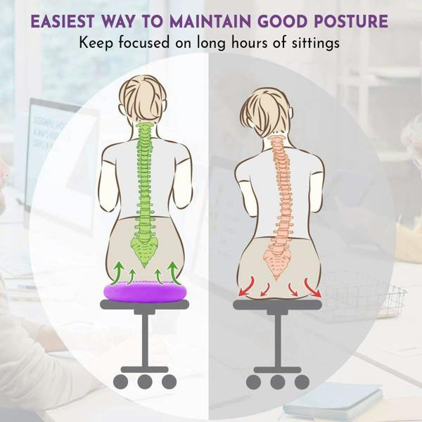 ROMIX Wobble Cushion, 34cm Inflatable Balance Disc with Pump for Core Training and Sitting Posture Support