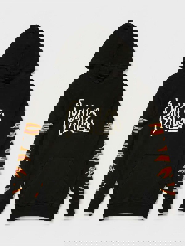 Palm Angels Graffiti Flames Hoodie Black/White - Supplied FashionPALM ANGELS