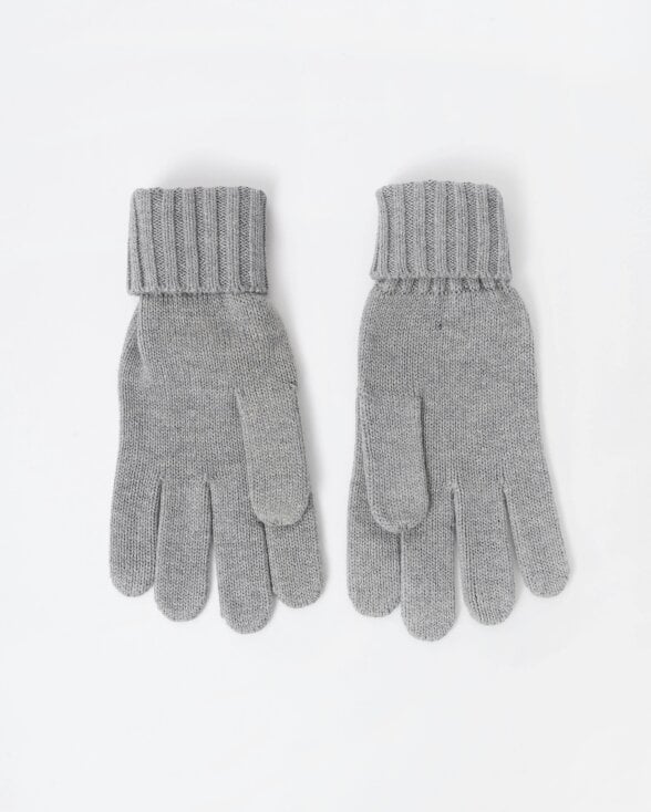 GANT Mens Cotton Blend Logo Gloves - 93 Grey Melange