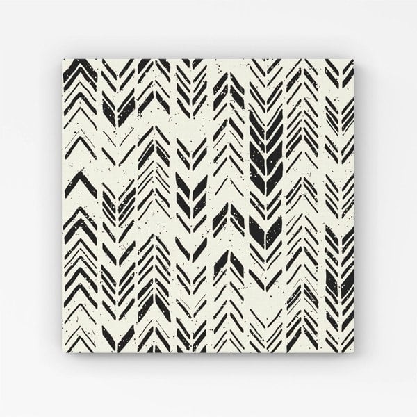 Warren Reed Hand Drawn Chevron Pattern Canvas