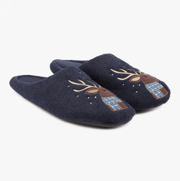 Totes Isotoner NOVELTY Mens Mule Slippers Blue