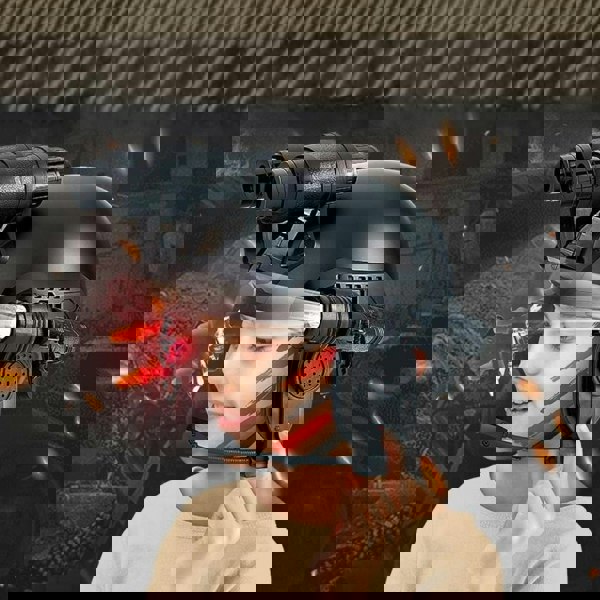 deAO Toys Multifunctional Tactical Helmet Outdoor Play Set – Includes Binoculars, Telescope, Flashlight & Communication Mic  Adventure Role Play Toy