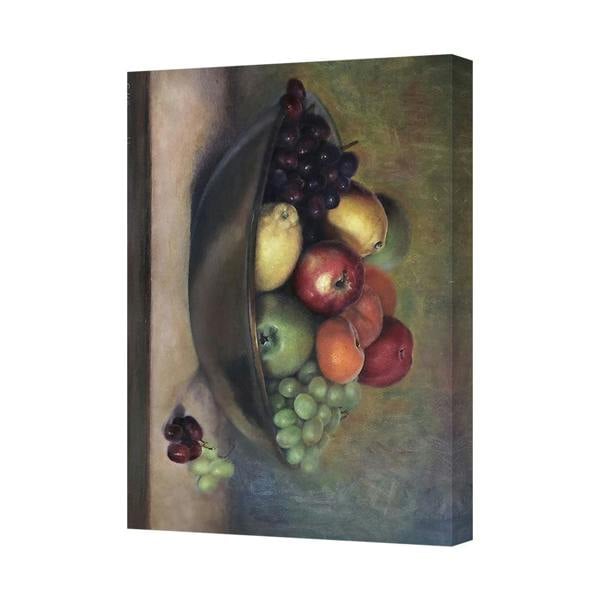 Benjamin Tate Design Fruit Bowl Canvas Art Print With Deep Gallery Frame