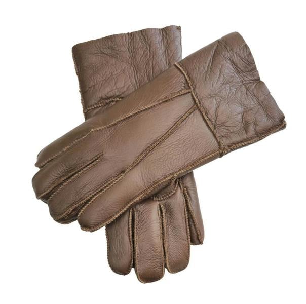 Infinity Leather Unisex Sheepskin Leather Gloves with Roll Up/Down Cuff