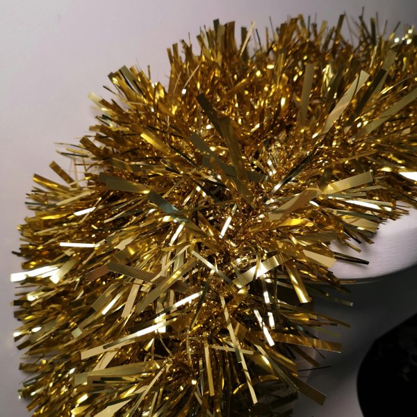 Samuel Alexander 10m (33ft) x 15cm Luxury Chunky Cut Tinsel Garland Christmas Tree Decoration - Gold