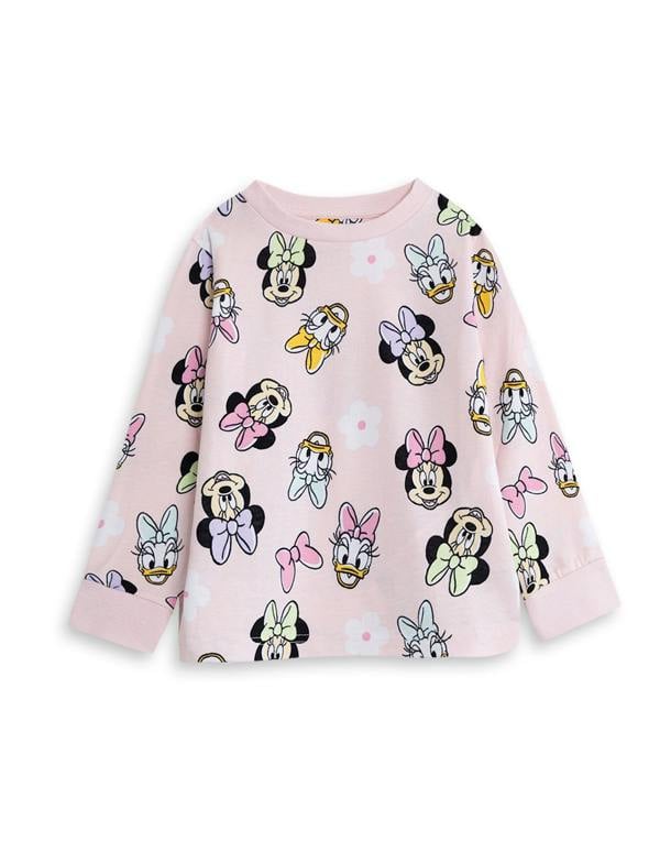 Vanilla Underground Disney Girls Multicoloured Minnie Mouse Multi-Pack of 2 Long Sleeve Long Leg Pyjama Set