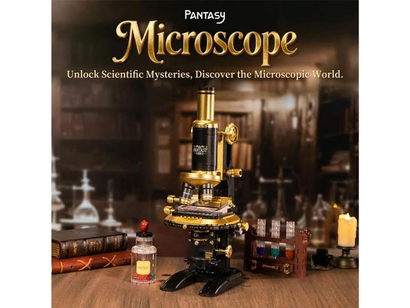 Pantasy Retro Microscope & Accessories 1107pc Brick Construction Set