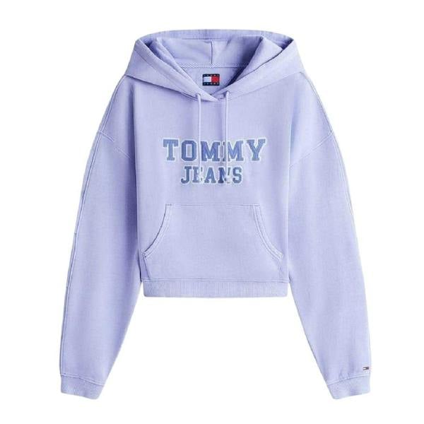 Tommy Jeans Womens/Ladies Varsity Crop Hoodie - Vintage/Iris - 