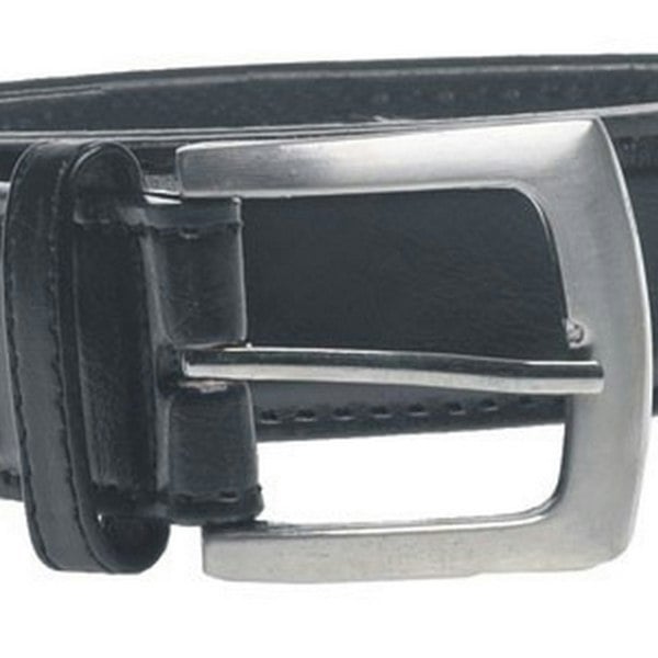 Duke Mens D555 Lewis Plain Bonded Leather Belt - Black