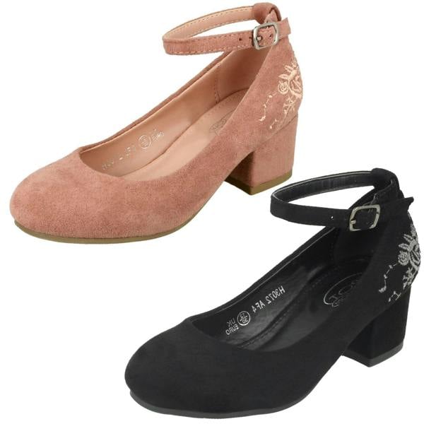 Spot On Girls Spot On Mid Heel Ankle Strap Shoes