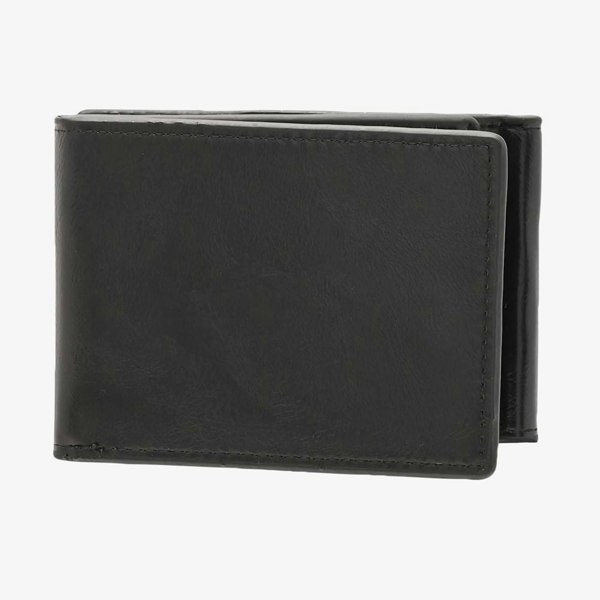T. H. Baker Mad Man Black 3 Fold Money Clip Wallet HM2369