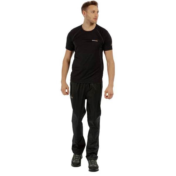 Regatta Great Outdoors Mens Classic Pack It Waterproof Overtrousers - Black