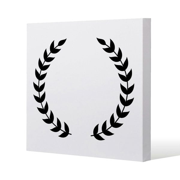 Benjamin Tate Design Olive Branches Slim Style Canvas Print  50x50cm , 15mm Slim Real wood.