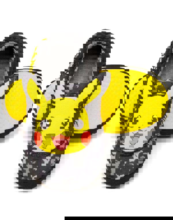 Pokemon Boys Black Pikachu Slip On Loafer Slippers