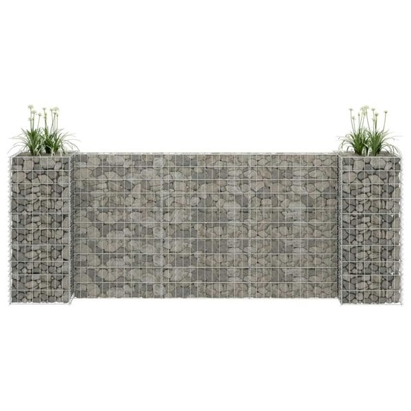 Berkfield H-Shaped Gabion Planter Steel Wire 260x40x100 cm
