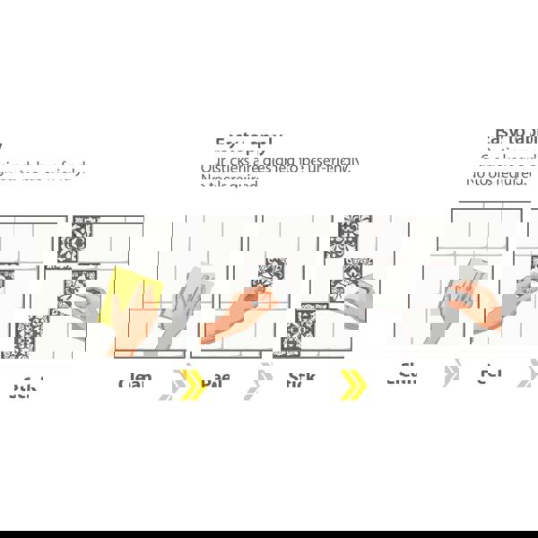 WALPLUS WT1543 - Vintage Cracked Design Medieval Tiles Wall Stickers - 15 cm x 15 cm - 24 pcs