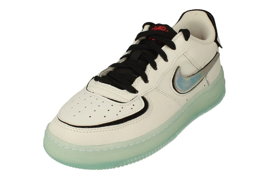 Nike Af1/1 Air Force 1 GS Trainers Dh7341  100 - Summit White Black 100 - Photo 0