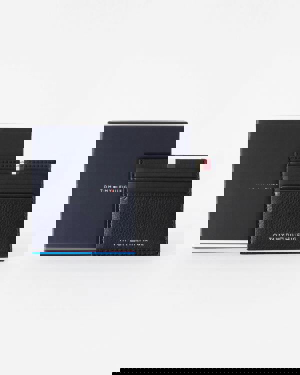 Tommy Hilfiger TH Premium Leather Mens Card Holder - Black