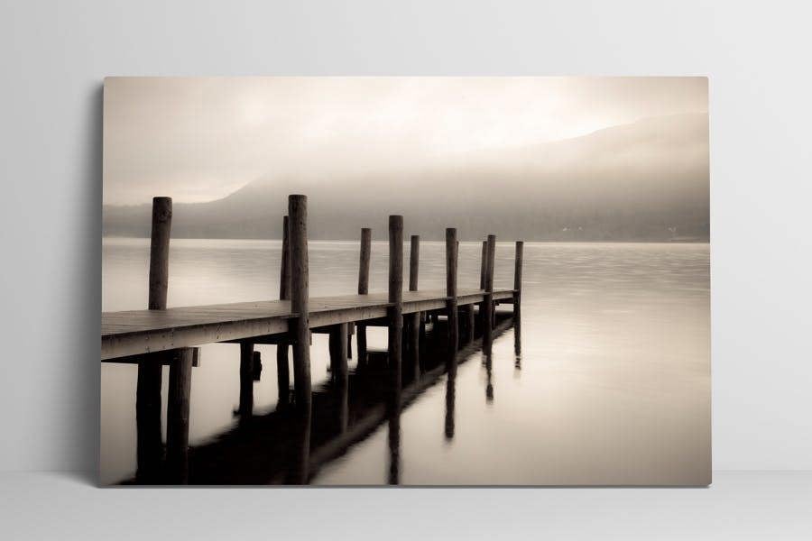 black and white lake district picture