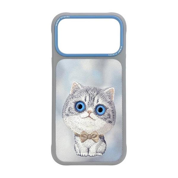 Nimmy Friends Nimmy Big Eye Cute Pet Silver Shaded Cat Case with MagSafe for iPhone 17 Pro Max 6.9" Grey Blue - N-XDY-IP17-PRO-MAX-023
